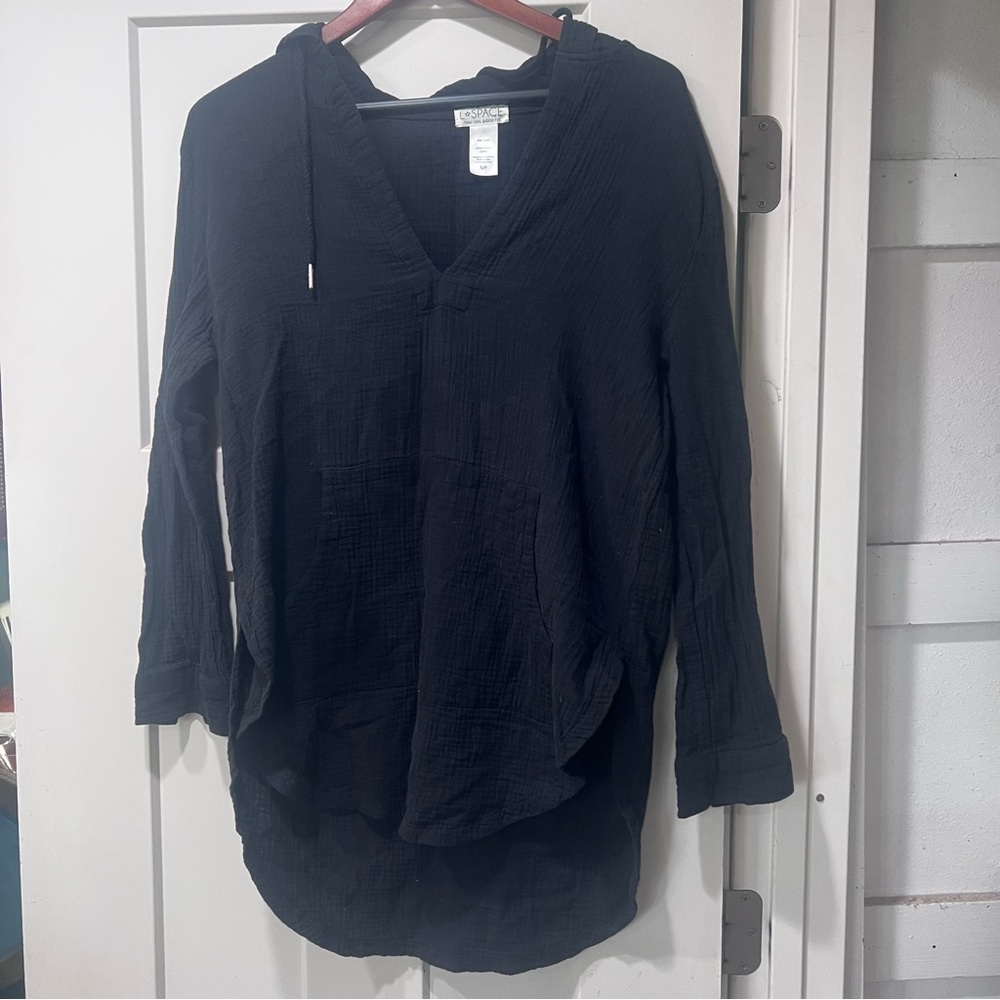 L Space Caswell Tunic Swim Cover Up Black S